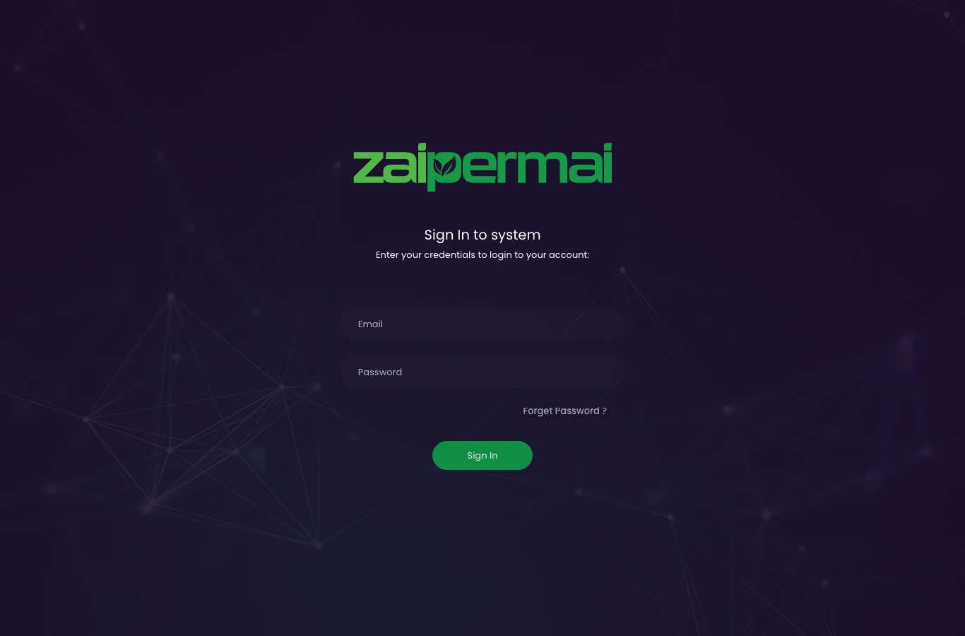 ZaiPermai — Agent Management System screenshot